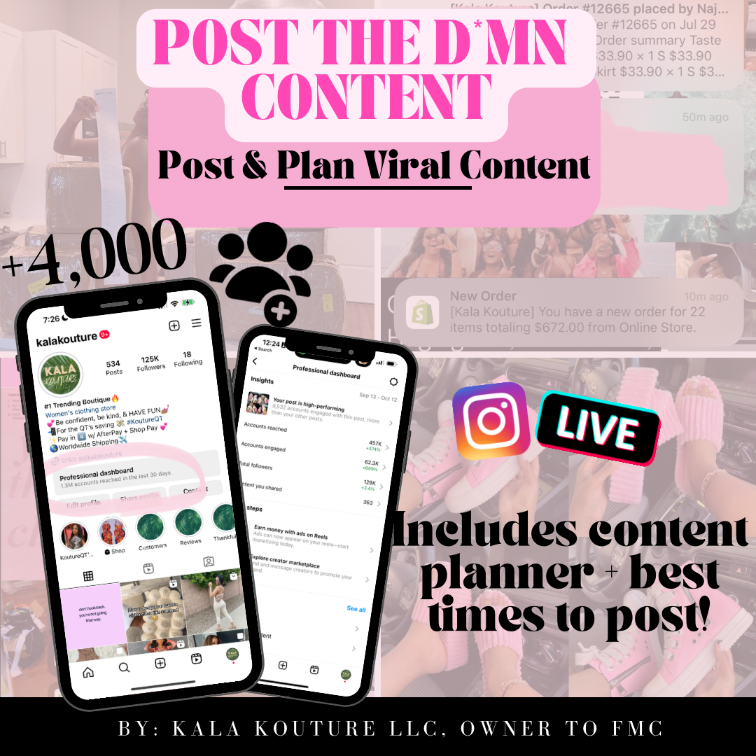 POST THE D*AMN CONTENT SIS! BEST TIMES TO POST TO GO VIRAL, CONTENT PLANNER, SOCIAL MEDIA PLANNER