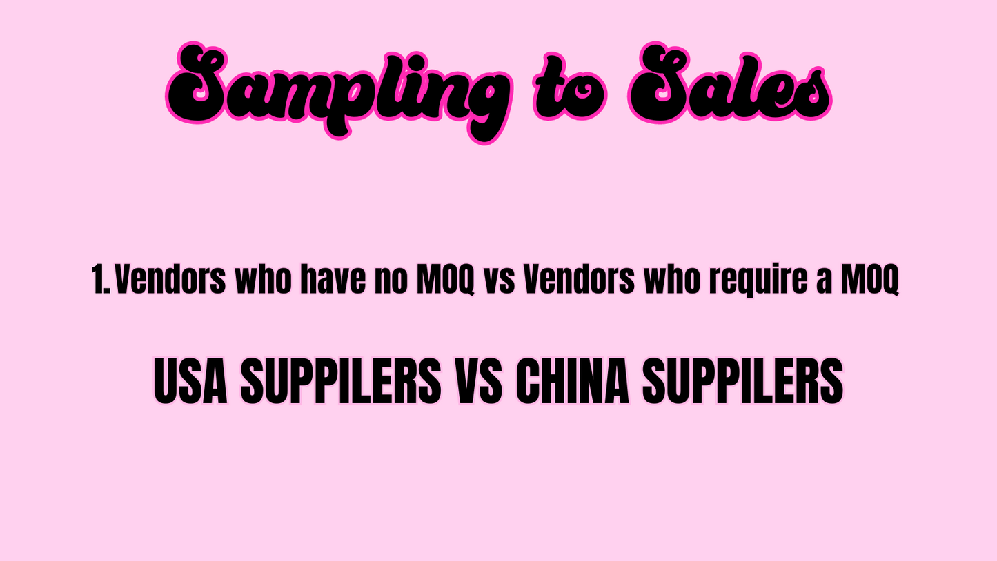 Sampling to Sales Class Video Course Replay 📦🇨🇳