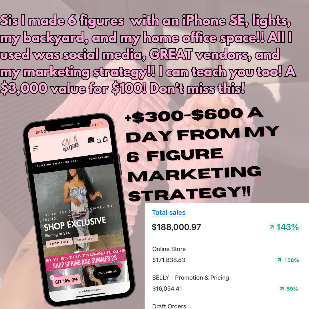 How to Start a 6 FIGURE Online Boutique AT HOME ECOURSE! INSTANT ACCESS