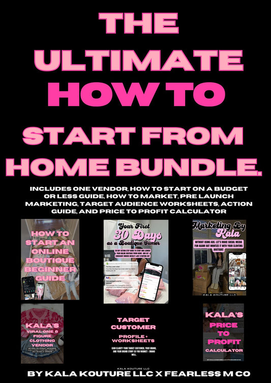 ULTIMATE HOW TO START A BOUTIQUE BUNDLE: MARKETING, VENDORS, BUDGET, LAUNCH!