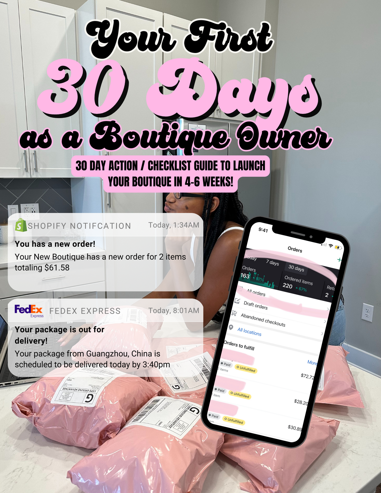 JUMPSTART YOUR BOUTIQUE IN 30 DAYS OR LESS! ACTIONABLE STEP BY STEP GUIDE!