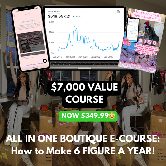How to Start a 6 FIGURE Online Boutique AT HOME ALL IN 1 ECOURSE! INSTANT LOG IN ACCESS