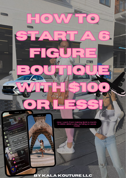 How to start an online boutique with $100 or less guide! (No vendor just the guide)